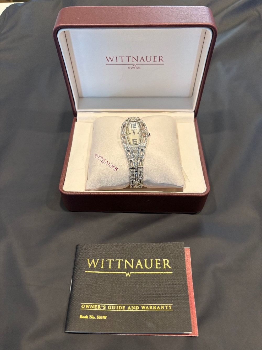 Women's Stainless Steel WITTNAUER A8 Swarovski crystal inlays